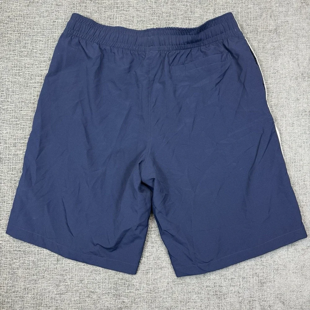 Vintage Nike Basketball Shorts Mens XXL Blue White Baggy Drawstring Silver Tag‎